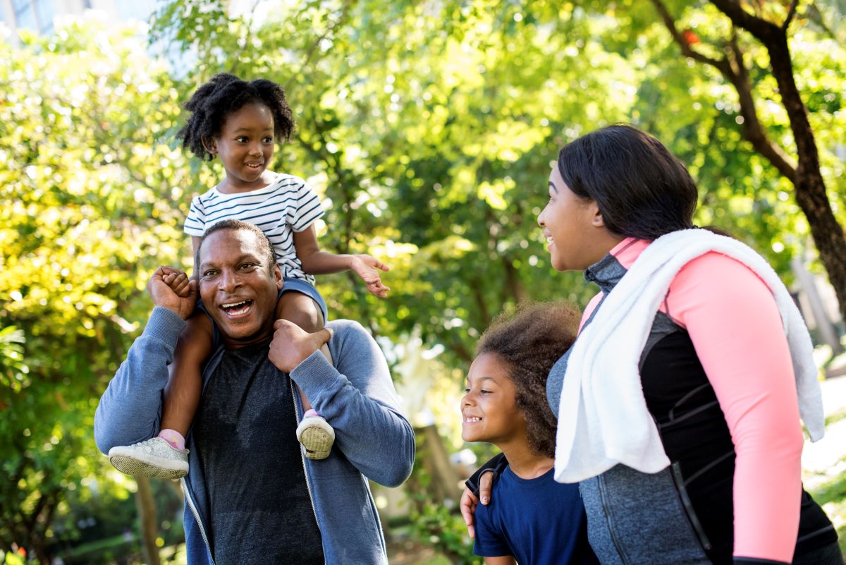 Famille en plein air