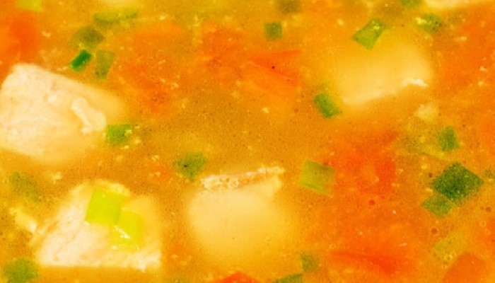 Soupe gourmande de pommes de terre