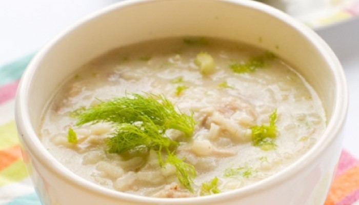 Bouillon de poisson et riz