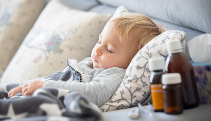 Bébé souffrant d'une bronchiolite