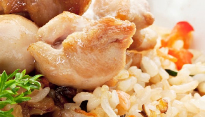 Poulet sauté au riz