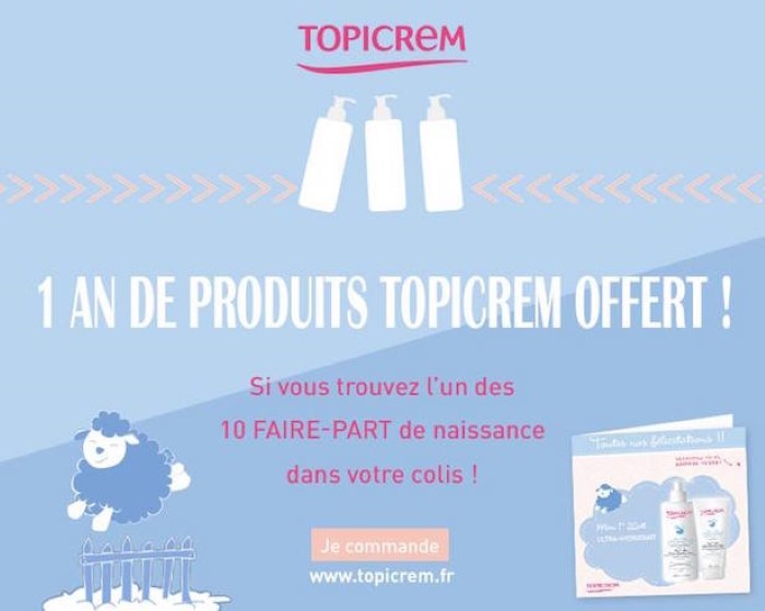 Gagnez un an de produits Topicrem Gagnez un an de produits Topicrem