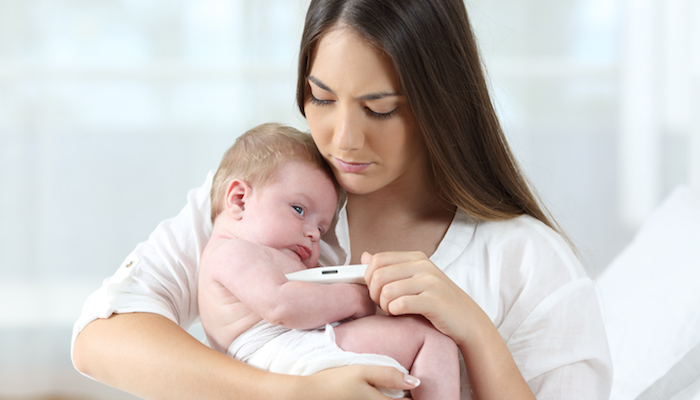 Bébé souffrant d'une méningite