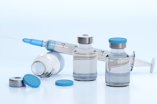 Une seringue et des fioles Une seringue et des fioles