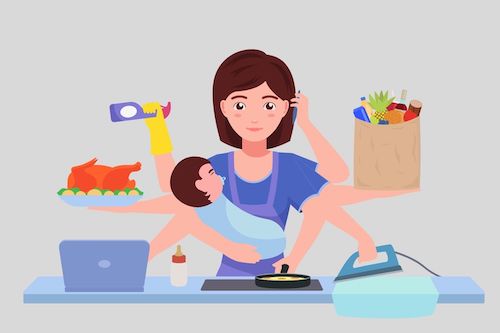 Une maman multi-taches