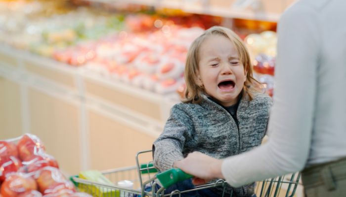 enfant en pleine crise des terrible two