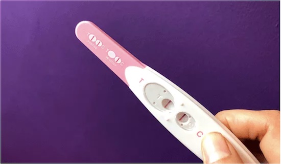 Test de grossesse positif avec 2 barres