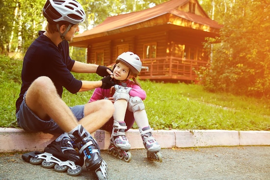 Roller avec les enfants