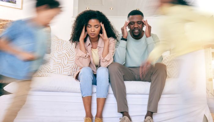 maman stressée avec ses enfants