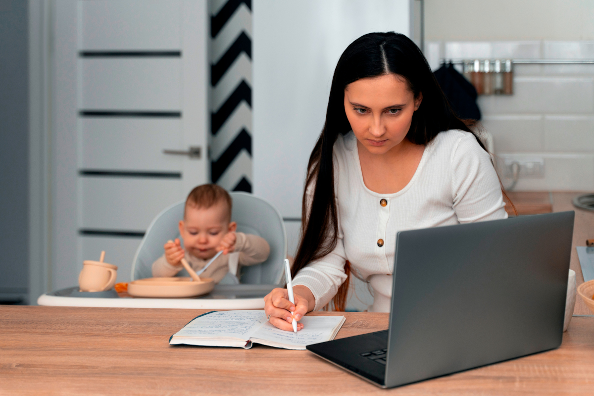 Travailler en freelance avec un bébé :