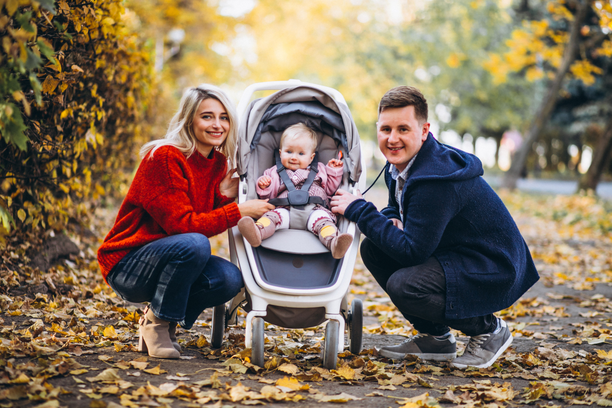 Promenade d’automne avec bébé
