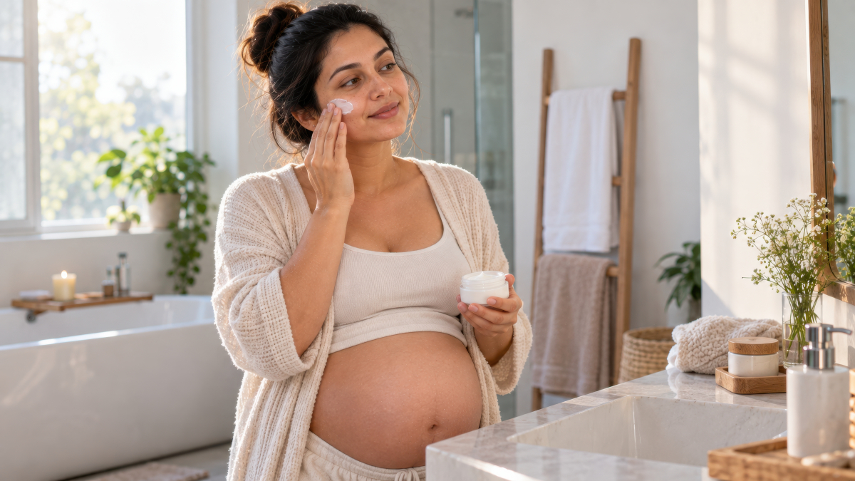 Soins de la peau enceinte en hiver