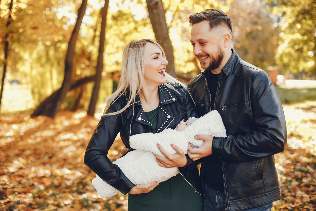 Premier mois de bébé en automne