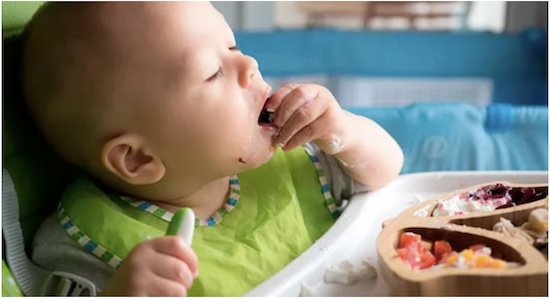 L'alimentation d'un bébé de 11 mois