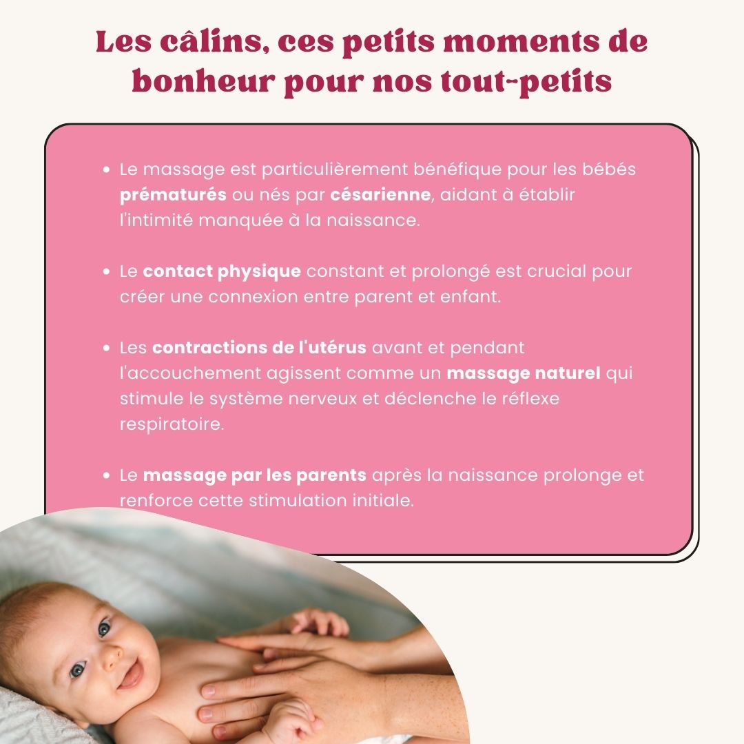 bienfaits des massages pour bébé
