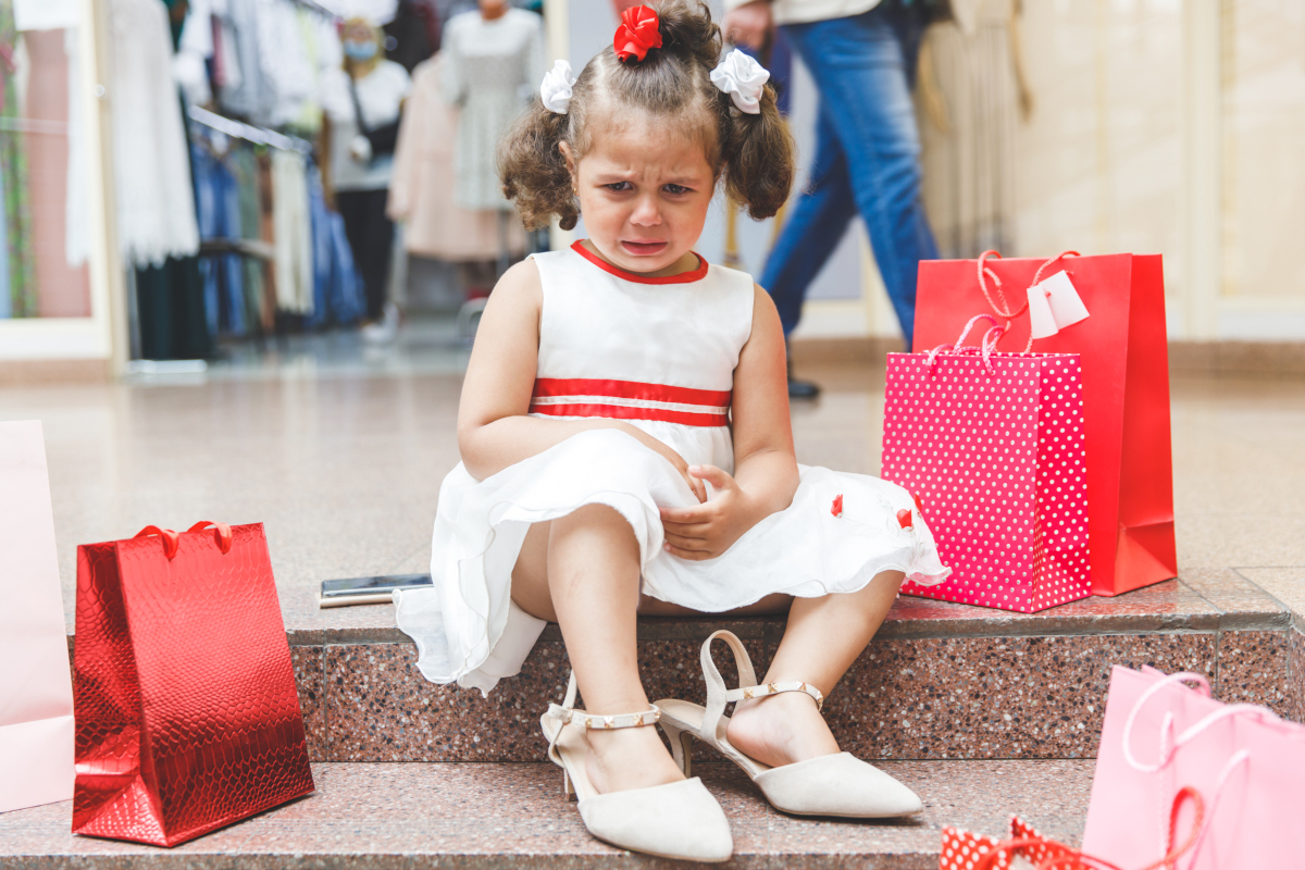 Votre enfant fait une crise en plein magasin